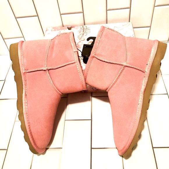 🎀 Time & Tru pink short genuine suede leather boots women’s size 8 new tags 🎀 - Picture 2 of 6